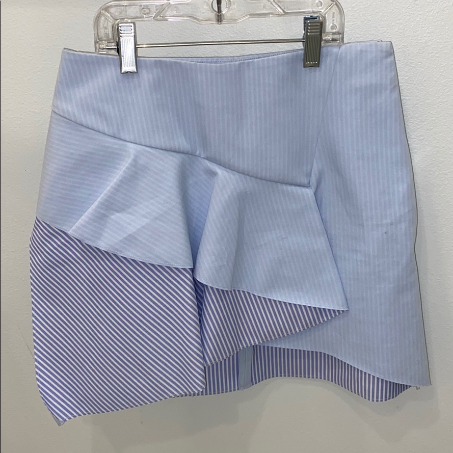 Blue Zara Basic Collection Zip Up Skirt